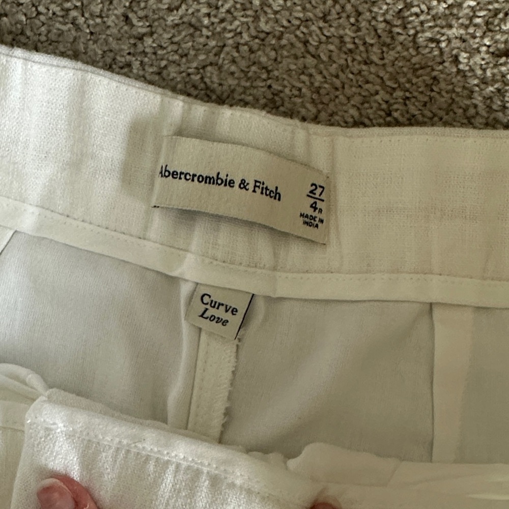 Abercrombie curve love wide leg linen trousers - Picture 3 of 5
